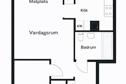 1,5 rok med balkong & garage i Kalmar